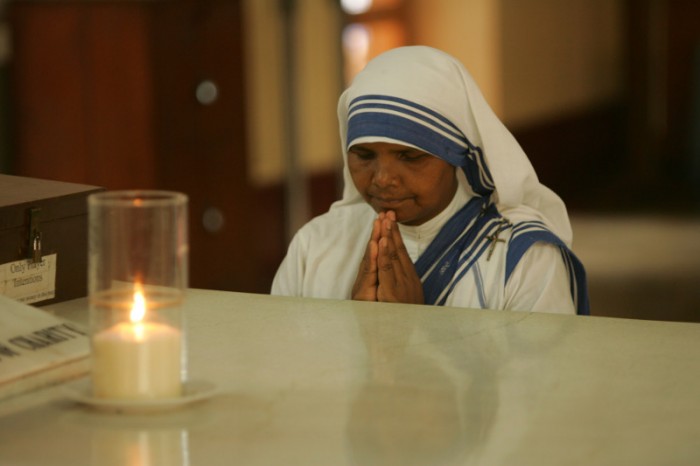 This image was created on Friday April 28th 2006 in Kolkata (Calcutta) India (state of West Bengal). Please see full details about this photograph below: The Missionaries of Charity is one of CRS' longest partners in India.  CRS India began partnering with Mother Teresa in 1951 with support that continued uninterrupted to the present.  Today, CRS' support to the Missionaries of Charity homes includes vital food and nourishment, in the form of nutritional bulgar wheat and cooking oil, for the poorest of the poor and India and those who are so compassionately serving them.