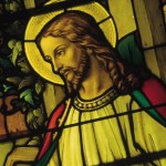 Jesus Christ depicted in stained glass window