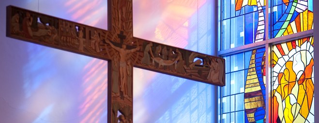 Christ Chapel Cross and Stained Glass